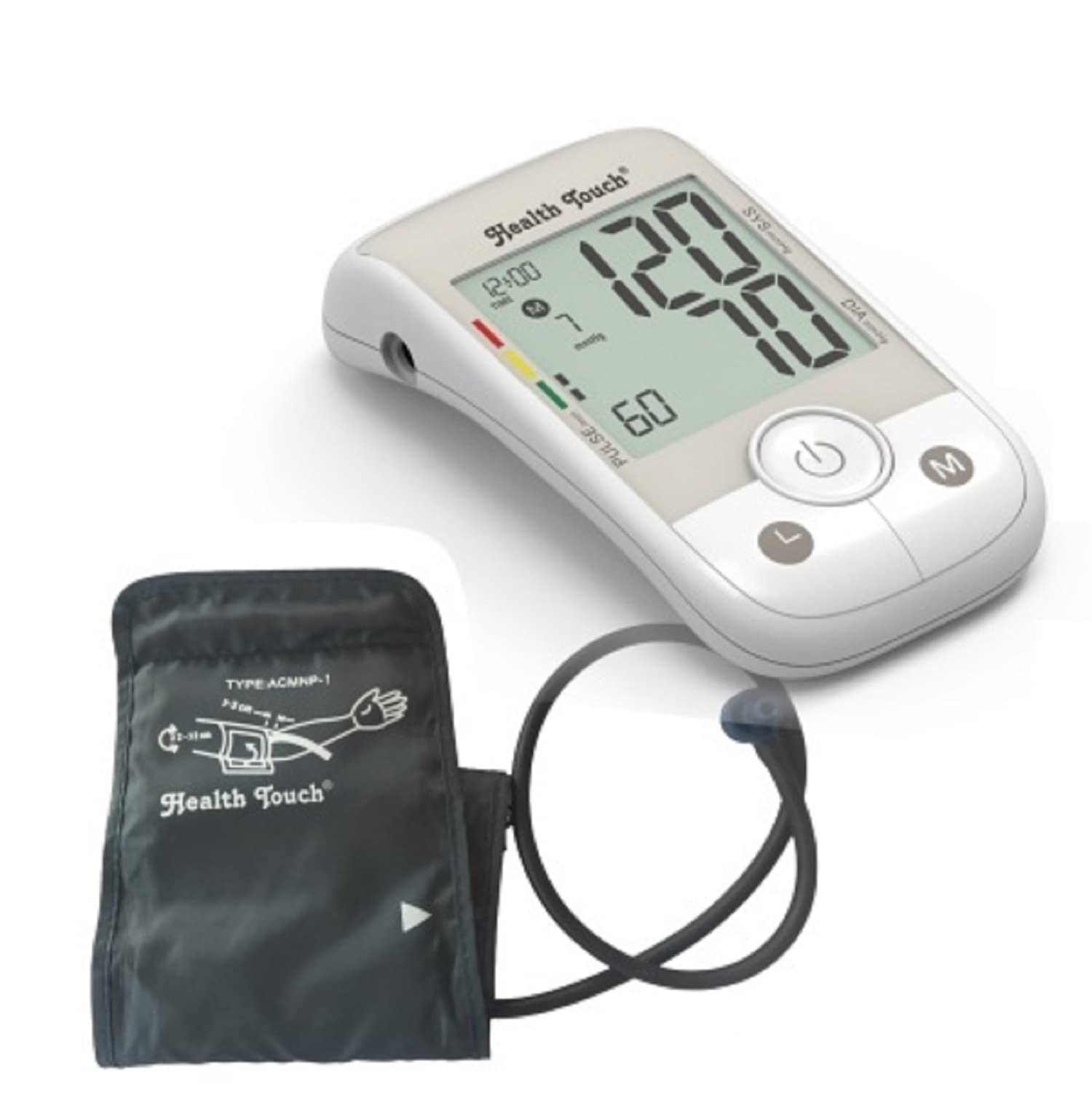 Digital Automatic Blood Pressure Monitor for Hospitals and Home. The Digital Automatic Blood Pressure Monitor for Hospitals and Home lets you take control of your health. Designed for use in homes and hospitals, the device is simple, fast, and accurate in taking blood pressure readings, allowing health checks anytime, anywhere. Accurate & Reliable – Provides precise blood pressure readings using advanced automatic inflation technology for consistent results. Easy One-Touch Operation – Simple design with a single-button function, making it user-friendly for all ages. Large LCD Display – Clear and easy-to-read screen showing systolic & diastolic pressure, pulse rate, and irregular heartbeat detection. Comfortable Adjustable Cuff – Soft, flexible, and adjustable to fit most arm sizes, ensuring accurate and pain-free measurements. Memory Function – Stores previous readings, allowing users to track blood pressure trends over time for better health management. Portable & Lightweight – Compact design makes it ideal for home, hospital, travel, and professional medical use. Dual Power Options – Can be powered by batteries or USB, ensuring convenience for use anywhere. Automatic Shut-Off – Saves battery life by turning off after a period of inactivity. Irregular Heartbeat Detection – Alerts users to abnormal heart rate patterns, providing early warning for potential health concerns. Clinically Tested & Approved – Ensures high accuracy and reliability, making it suitable for both personal and professional use. This Portable Health Touch Digital Automatic Blood Pressure Monitor is the perfect device for anyone looking to monitor their blood pressure with ease, accuracy, and convenience. Why Choose  Blood Pressure Monitor for Hospitals and Home. Accurate & Reliable Measurements Easy One-Touch Operation Large LCD Display Adjustable & Comfortable Cuff Portable & Lightweight Design Memory Function. Dual Power Options Automatic Shut-Off Irregular Heartbeat Detection Clinically Tested & Approved   some space: Compact – Small and easy to store. Lightweight – Easy to carry in a bag or drawer. Tabletop or Handheld – Can be placed on a table or held in hand while using. Minimal Accessories – Usually just the monitor, cuff, and charger/batteries. Wall or Drawer Storage – Can be kept in a small box, cabinet, or bedside drawer. Digital Automatic Blood Pressure Monitor for Hospitals and Home"