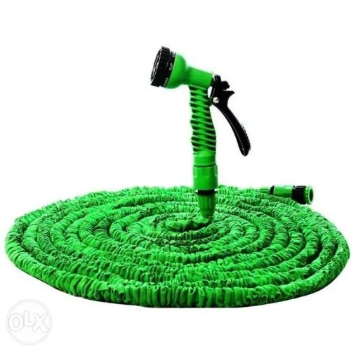 Magic Hose Pipe 15M/50ft – Expandable Garden Hose Make your gardening and cleaning tasks effortless with the Magic Hose Pipe 15M/50ft. This expandable garden hose is designed to provide convenience, flexibility, and durability. It expands up to three times its original length when in use and retracts back for easy storage. Say goodbye to heavy, tangled, and kinked hoses! Key Features: ✔️ Expandable & Flexible: Automatically expands up to 50ft (15m) when water flows and shrinks back when water is off. ✔️ Durable & Leakproof: Made of a high-quality triple-layer latex core and a strong woven outer fabric to prevent leaks and bursts. ✔️ Tangle-Free & Lightweight: Unlike traditional hoses, this one is kink-free, easy to maneuver, and ultra-lightweight. ✔️ Multi-Function Spray Nozzle: Comes with an adjustable 7-pattern spray gun, ideal for gardening, car washing, pet bathing, and cleaning. ✔️ Easy Storage & Space-Saving: Retracts when not in use, making it compact and easy to store in small spaces. ✔️ Strong Brass Connectors: Features rust-free, durable connectors that ensure a secure fit and prevent water leaks.